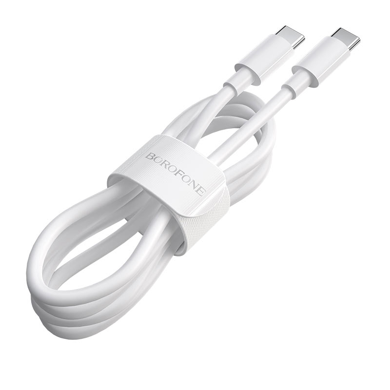 Cable Borofone BX44 de USB-C a USB-C 100w 2m - Blanco