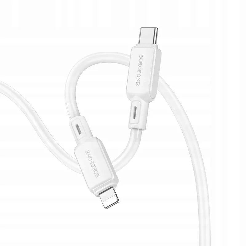 Cable Borofone BX94 de USB-C a Lightning 1m - Blanco