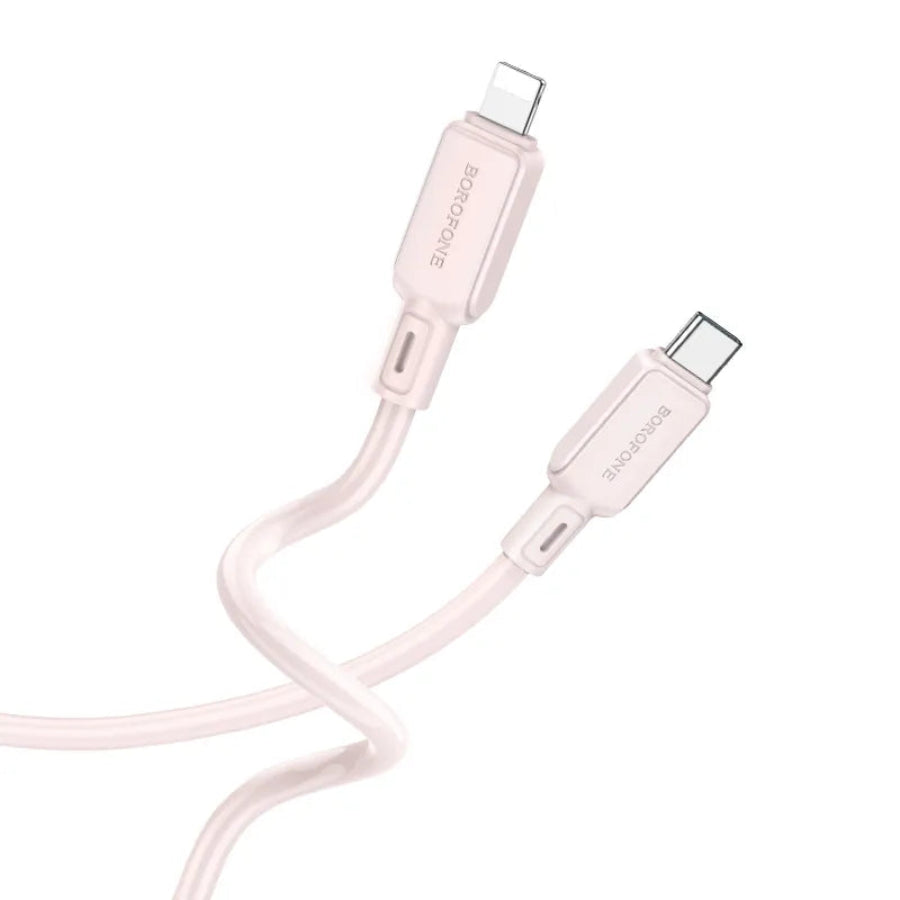Cable Borofone BX94 de USB-C a Lightning 1m - Rosa