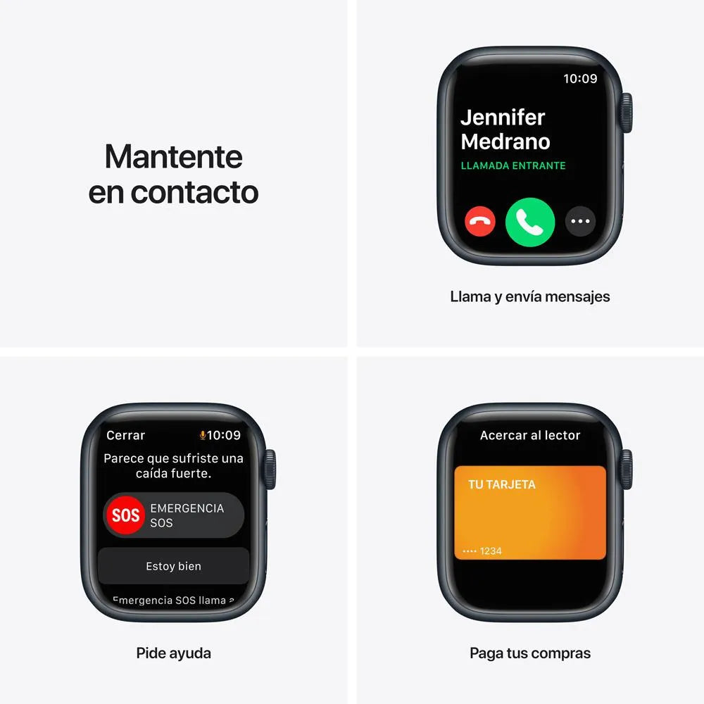 Apple Watch Series 7 semi nuevo (GPS + Cellular) - Medianoche (no incluye correa)