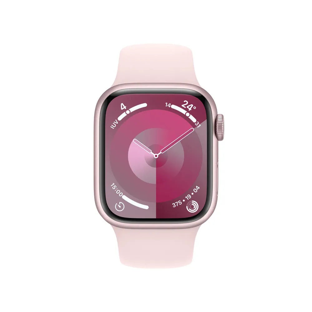 Apple Watch Series 9 semi nuevo, vista frontal - Nixblix Perú #Color_Rosa