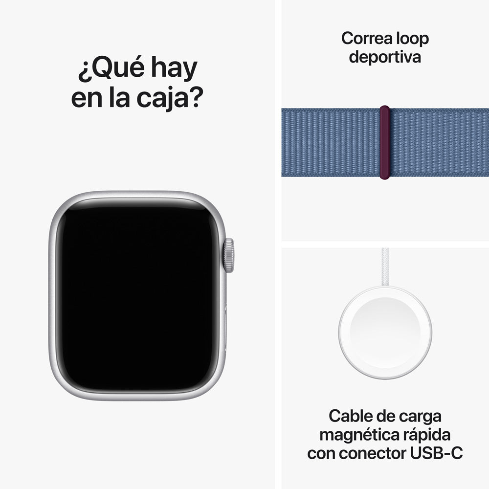 Apple Watch Series 9 semi nuevo (GPS) Plata (no incluye correa)