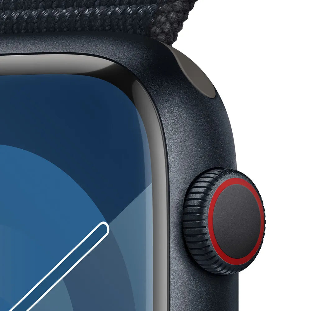 Apple Watch Series 9 semi nuevo, vista botón lateral - Nixblix Perú #Color_Medianoche