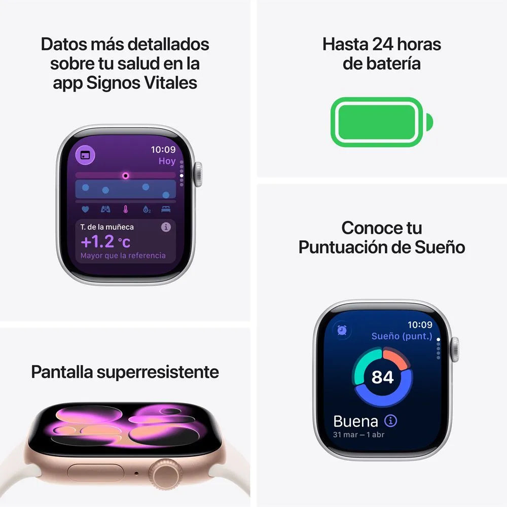 Apple Watch Series 11 semi nuevo (GPS) - Gris espacial (no incluye correa)