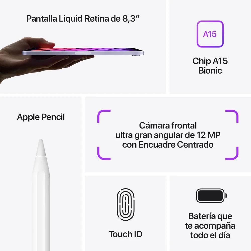 iPad mini 6 - Wi-Fi - semi nuevo - Rosa