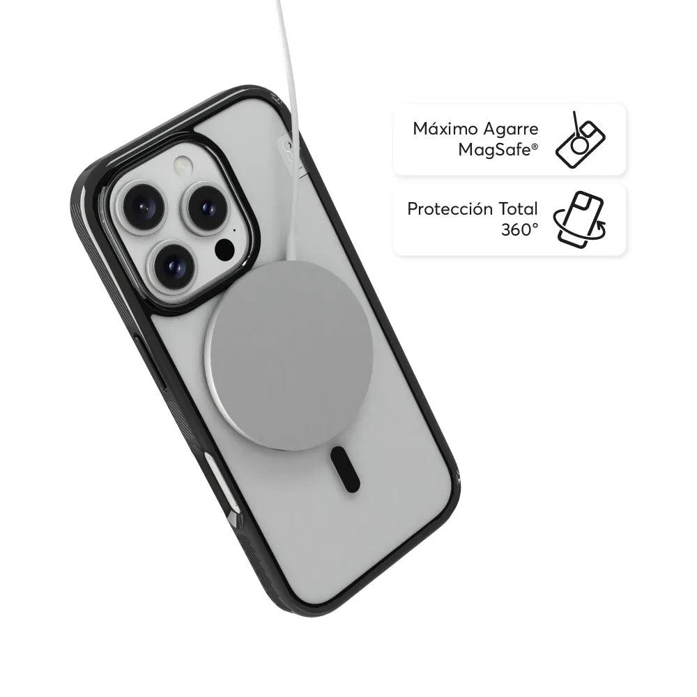 Case NCO SafeCase Clear para iPhone 16 Pro - Negro