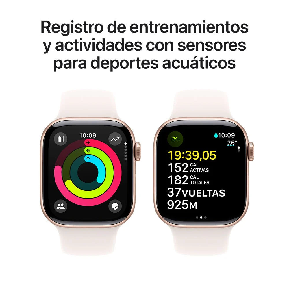 Apple Watch Series 10 semi nuevo (GPS) - Oro Rosa (no incluye correa)