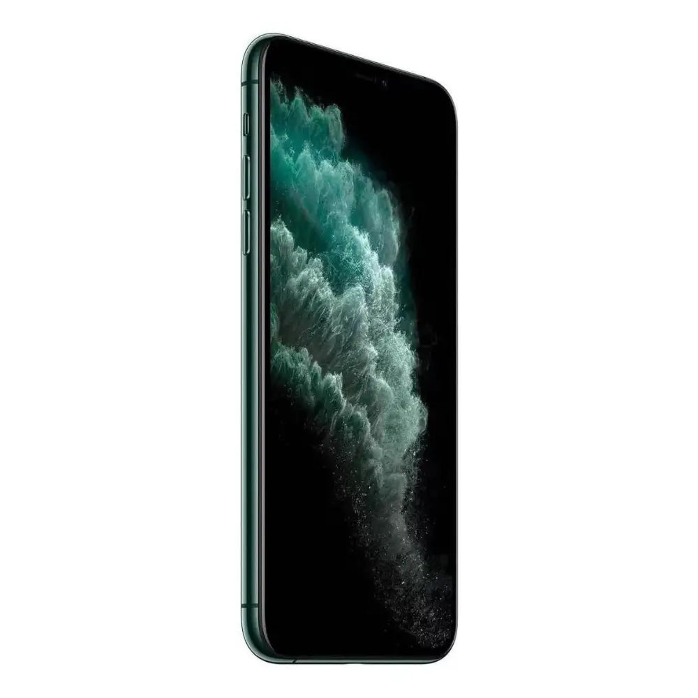 iPhone 11 Pro semi nuevo color verde medianoche, vista pantalla frontal – Nixblix Peru #Color_Verde Medianoche