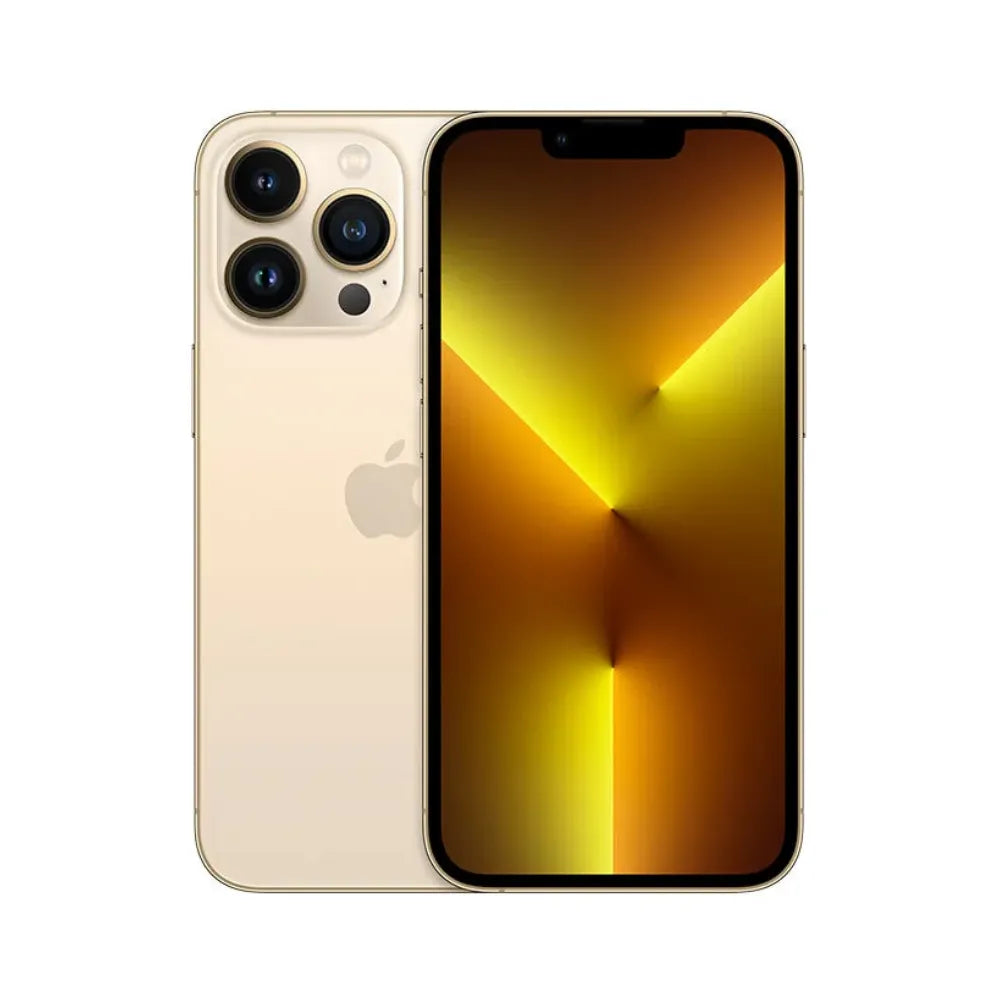 iPhone 13 Pro Max semi nuevo color oro, vista frontal – Nixblix Peru #Color_Oro