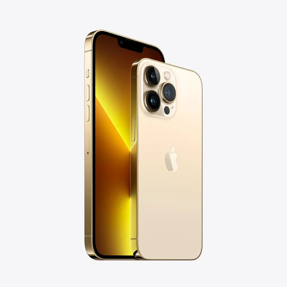iPhone 13 Pro Max semi nuevo color oro, vista lateral – Nixblix Peru #Color_Oro