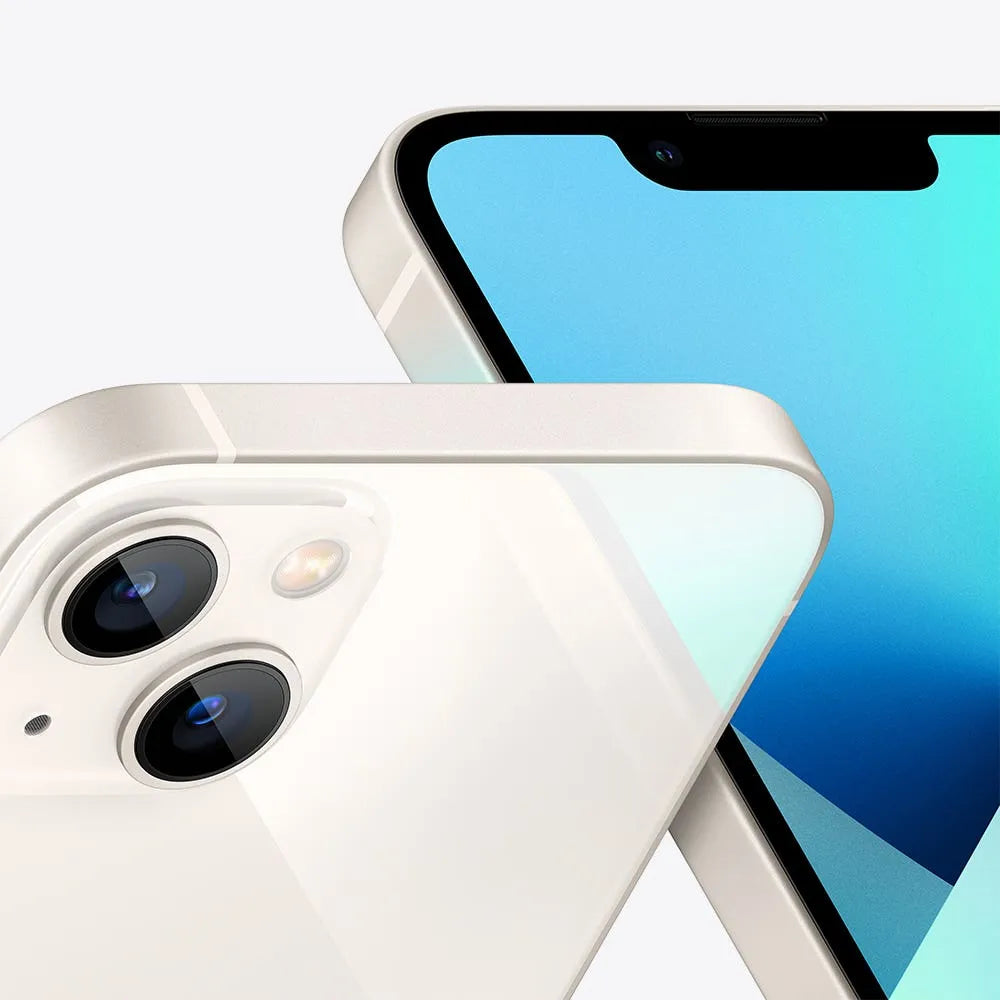 iPhone 13 semi nuevo color blanco estrella, vista lateral frontal y trasera – Nixblix Peru #Color_Blanco Estrella