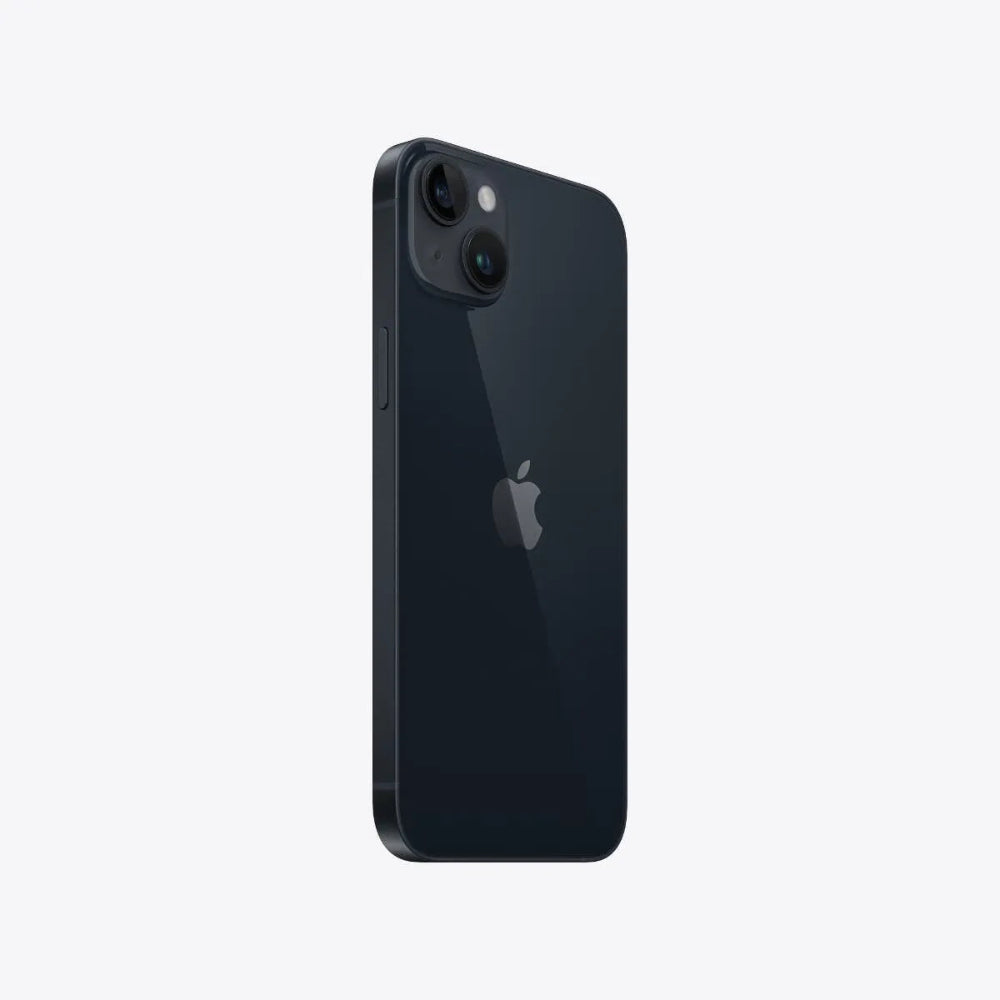 iPhone 14 Plus semi nuevo color medianoche, vista lateral – Nixblix Peru #Color_Medianoche