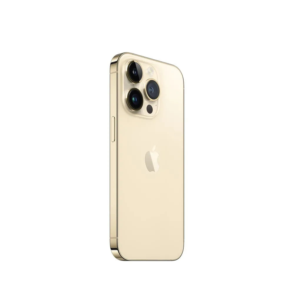 iPhone 14 Pro semi nuevo color oro, vista lateral – Nixblix Peru #Color_Oro