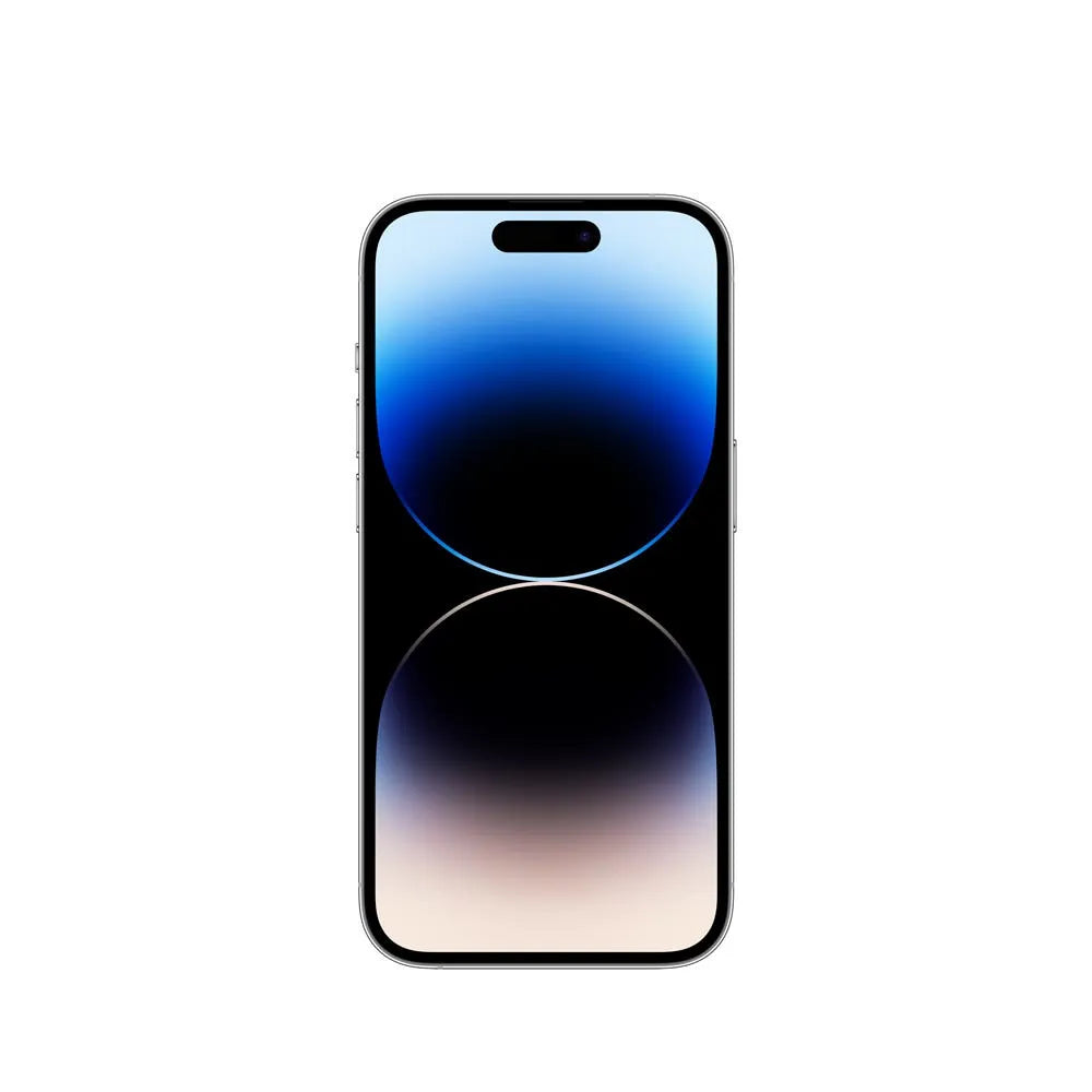 iPhone 14 Pro semi nuevo color plata, vista pantalla frontal – Nixblix Perú #Color_Plata