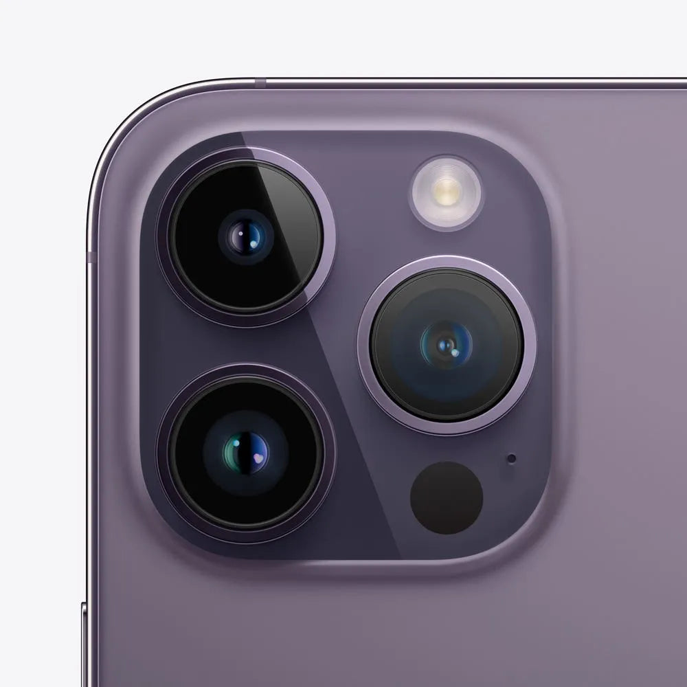 iPhone 14 Pro semi nuevo color purpura oscuro, vista camara trasera – Nixblix Peru #Color_Púrpura Oscuro