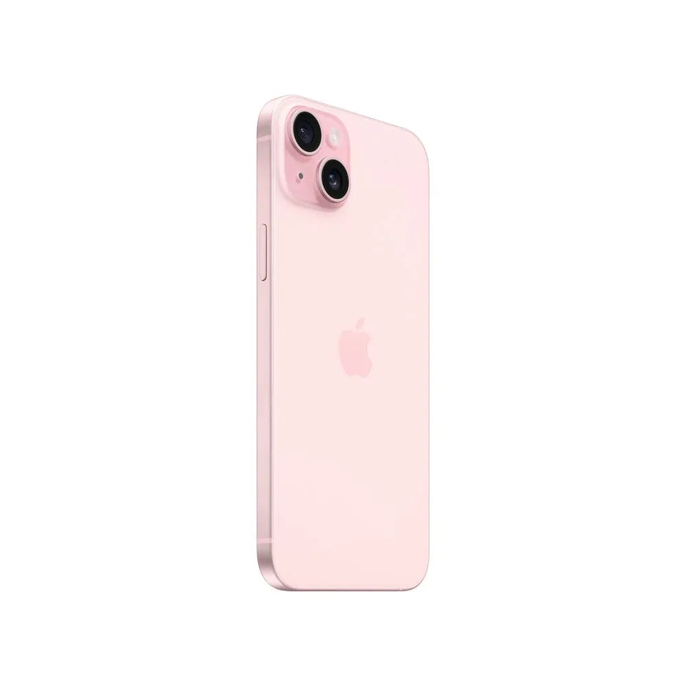 iPhone 15 Plus semi nuevo color rosa, vista lateral – Nixblix Peru #Color_Rosa