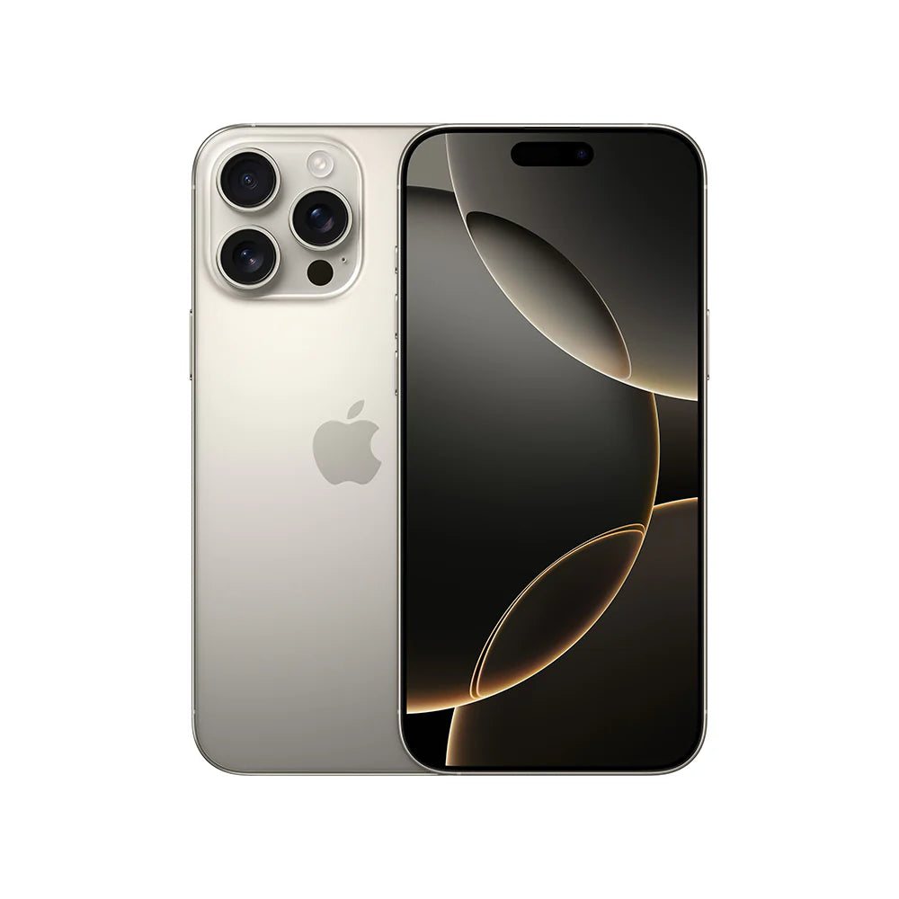 iPhone 15 Pro Max semi nuevo color titanio natural, vista frontal – Nixblix Peru #Color_Titanio Natural