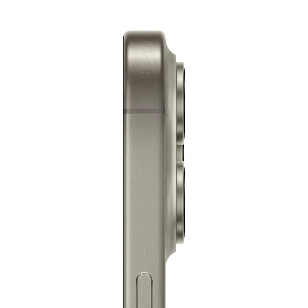 iPhone 15 Pro semi nuevo color titanio natural vista camera lateral - Nixblix Peru #Color_Titanio Natural
