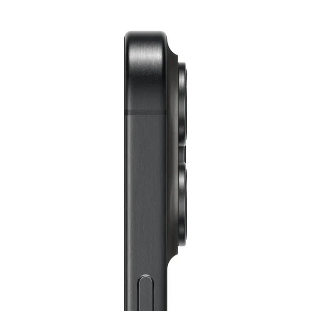 iPhone 15 Pro semi nuevo color titanio negro vista camera lateral - Nixblix Peru #Color_Titanio Negro
