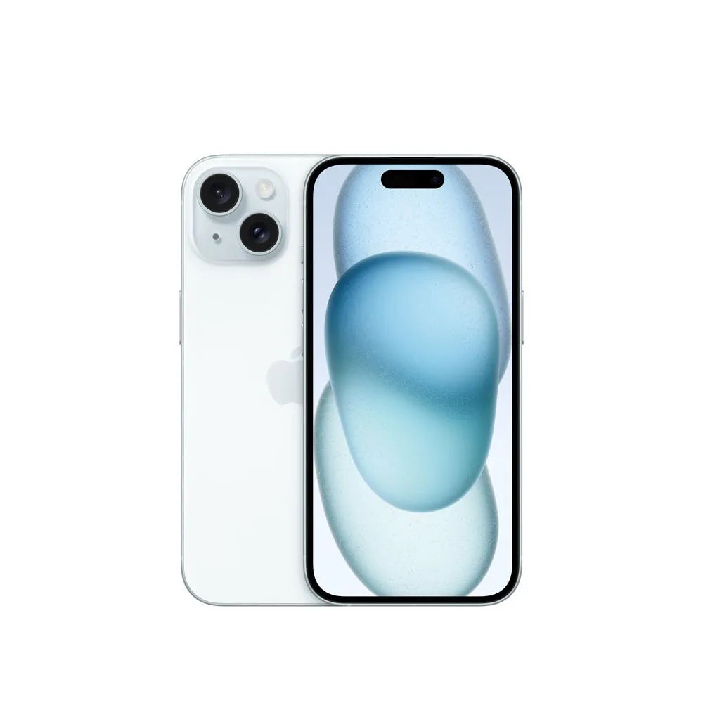 iPhone 15 semi nuevo color azul, vista frontal – Nixblix Peru #Color_Azul