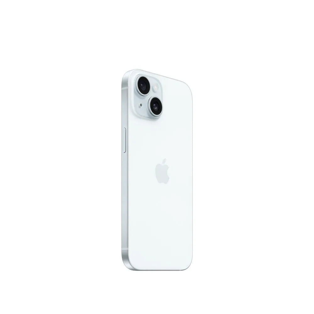 iPhone 15 semi nuevo color azul, vista lateral – Nixblix Peru #Color_Azul
