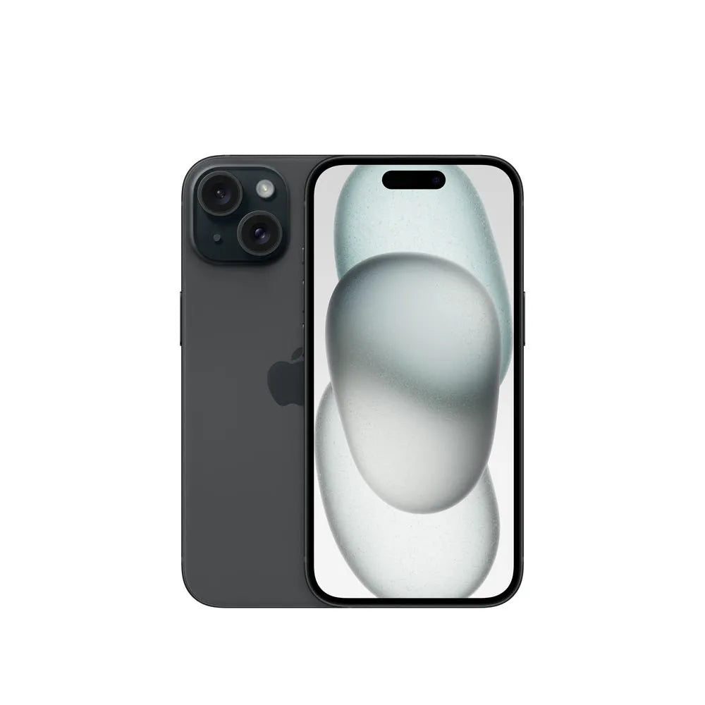 iPhone 15 semi nuevo color negro, vista frontal – Nixblix Peru #Color_Negro