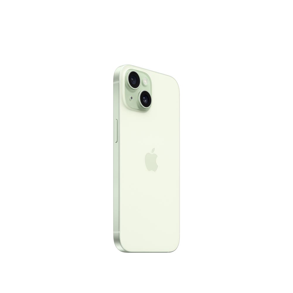 iPhone 15 semi nuevo color verde, vista lateral – Nixblix Peru #Color_verde