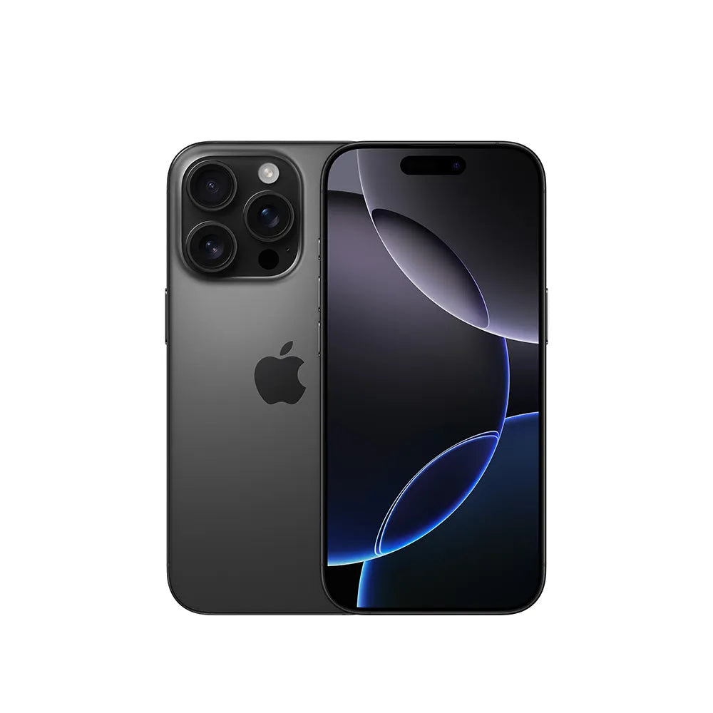 iPhone 16 Pro semi nuevo color titanio negro, vista frontal – Nixblix Peru #Color_Titanio Negro