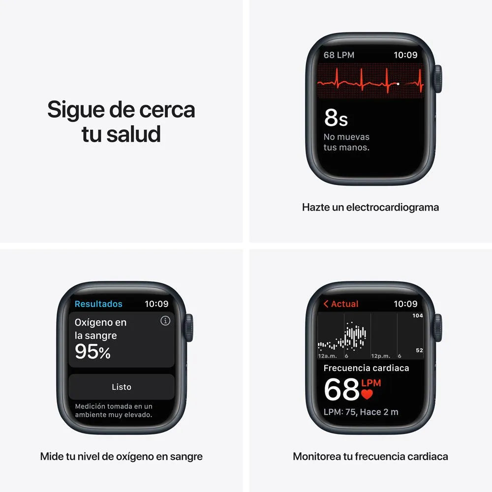 Apple Watch Series 7 semi nuevo (GPS + Cellular) - Medianoche (no incluye correa)