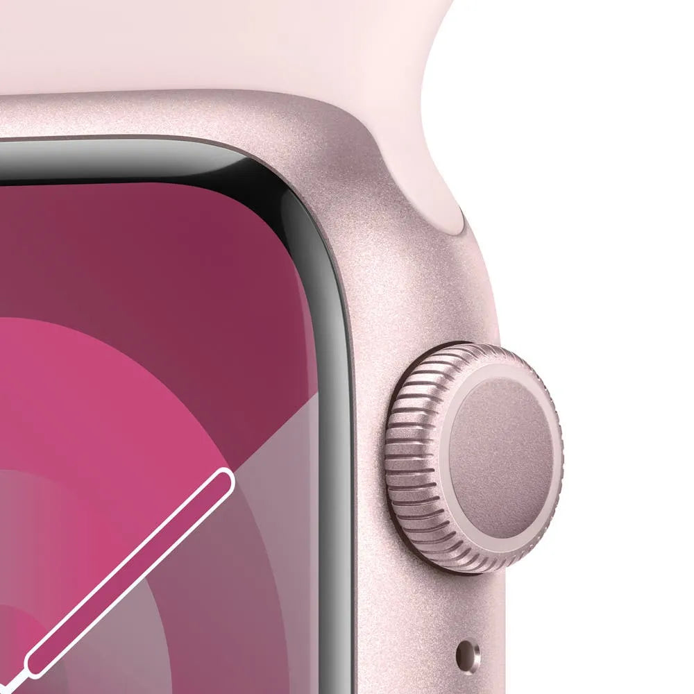 Apple Watch Series 9 semi nuevo,  vista boton lateral - Nixblix Perú #Color_Rosa