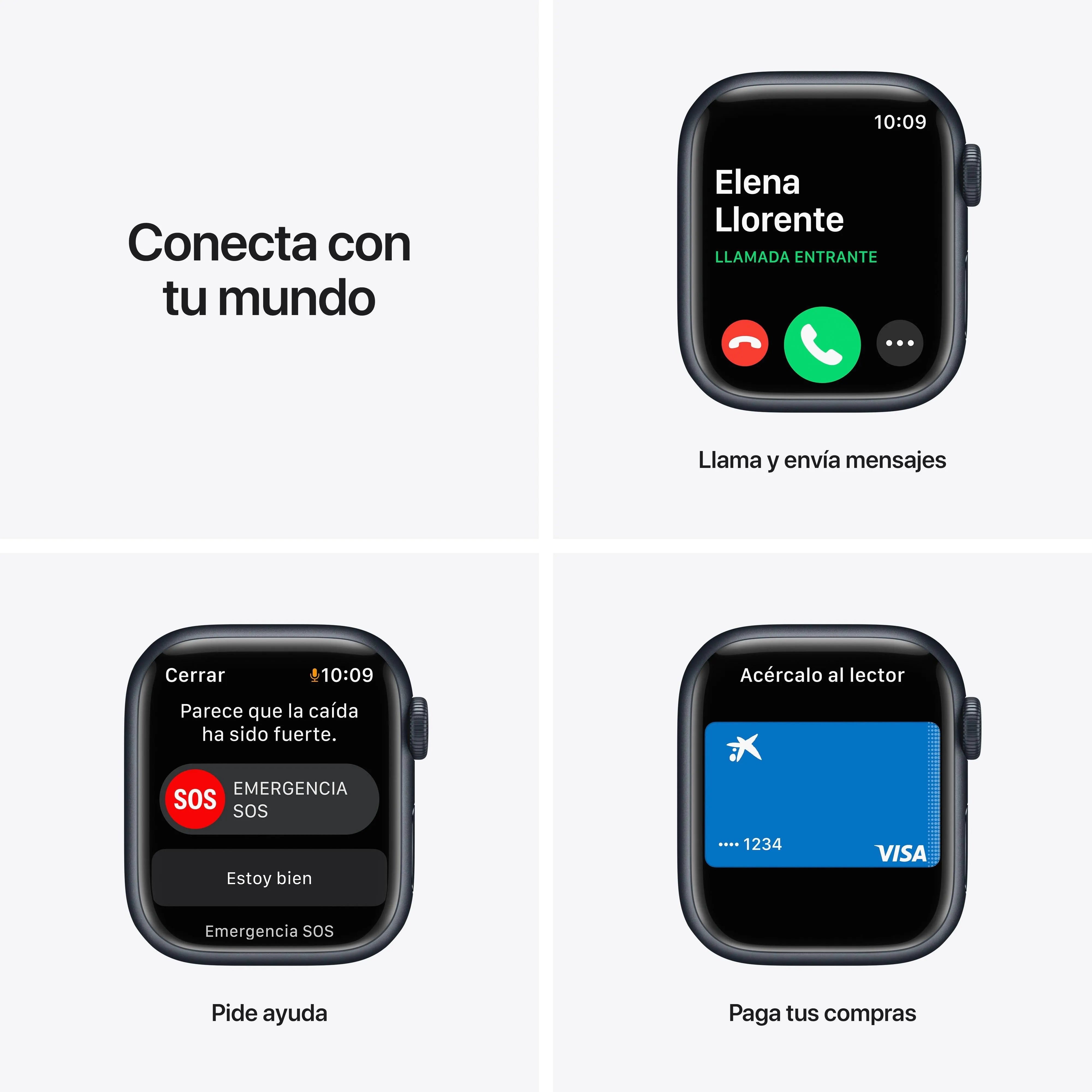 Apple Watch Series 7 semi nuevo (GPS + Cellular) - Medianoche (no incluye correa)