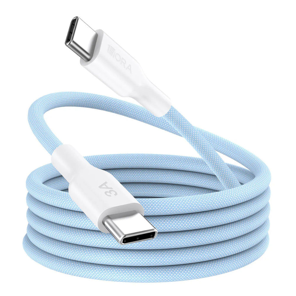 Cable 1Hora Trenzado USB-C a USB-C 1m - Azul
