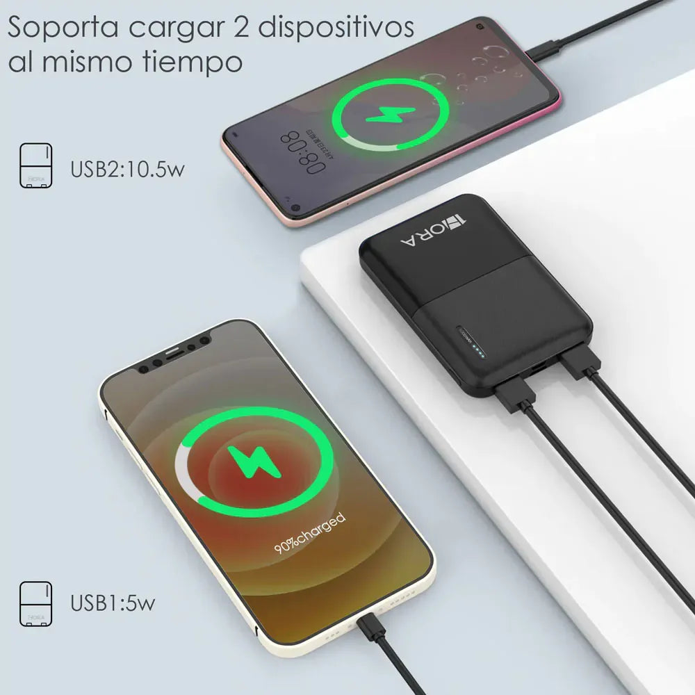 Batería Portátil 1Hora 5000 mAh - Negro