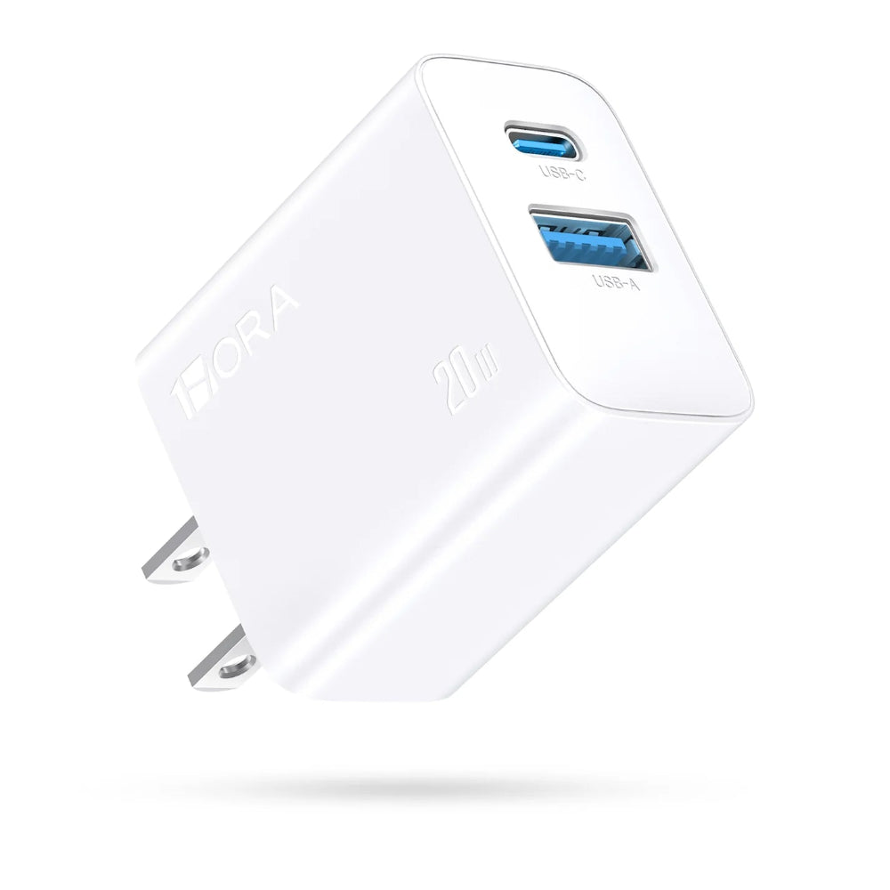Adaptador 1Hora 20W doble entrada - Blanco