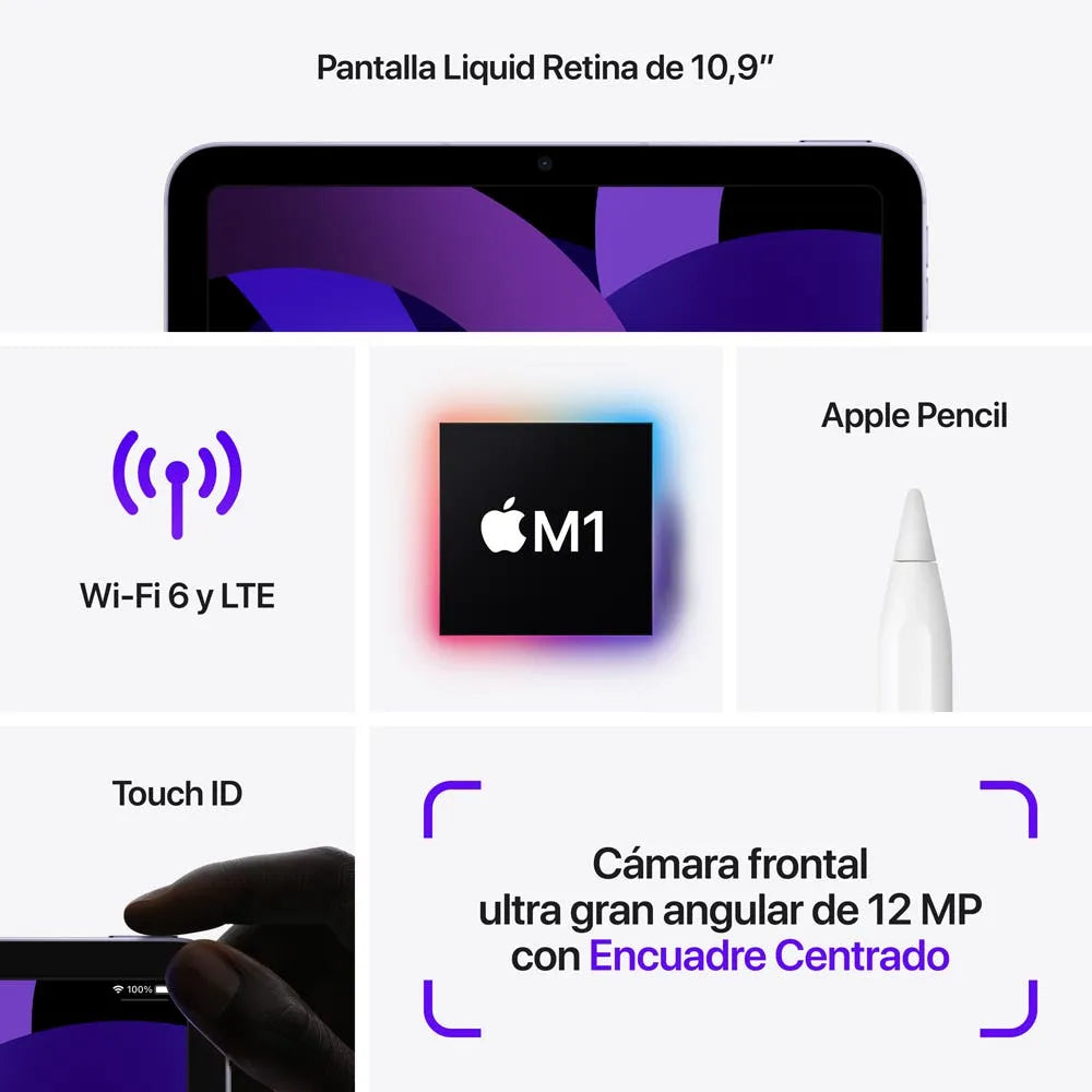 iPad Air 5 - semi nuevo - Púrpura