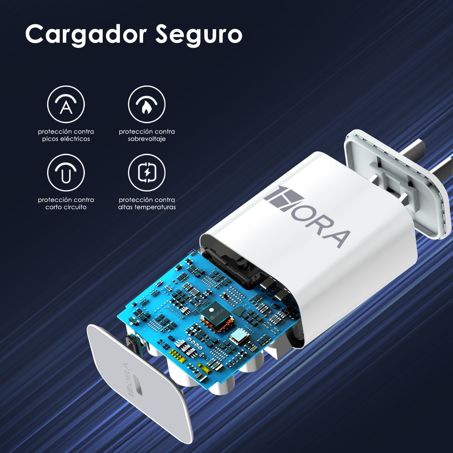 Cable 1Hora USB-C a Lightning de 1 m - Blanco