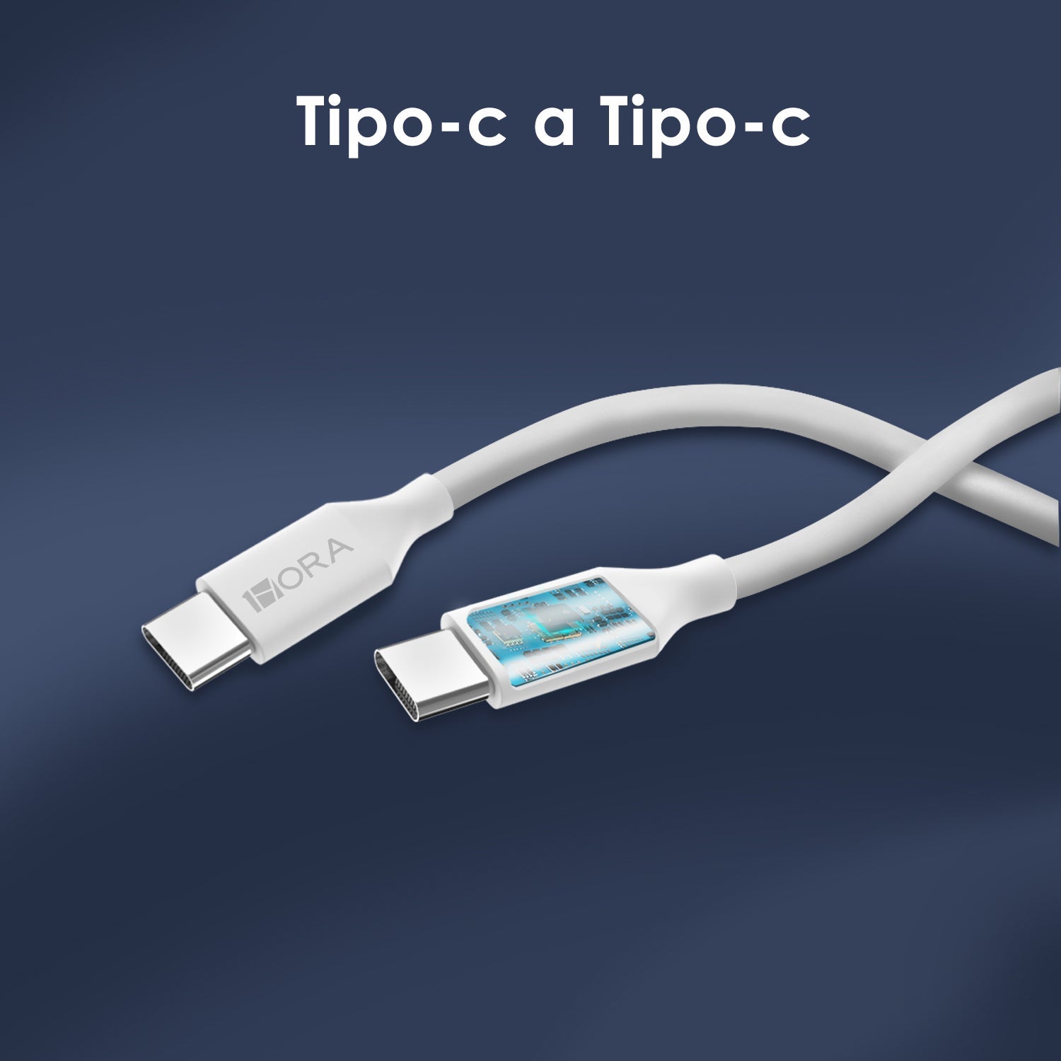 Cable 1Hora USB-C a Lightning de 1 m - Blanco