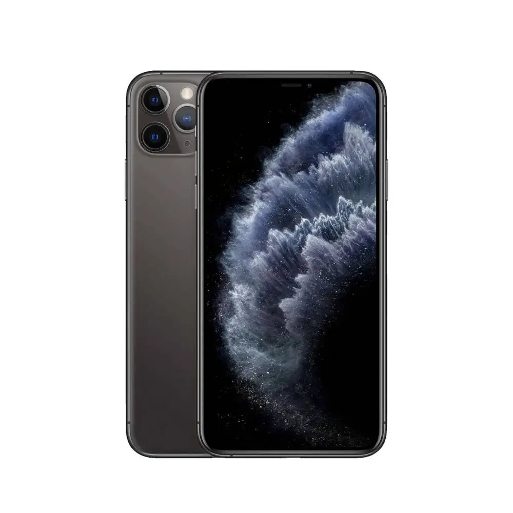 iPhone 11 Pro Max semi nuevo color gris espacial, vista frontal –Nixblix Peru #Color_Gris Espacial