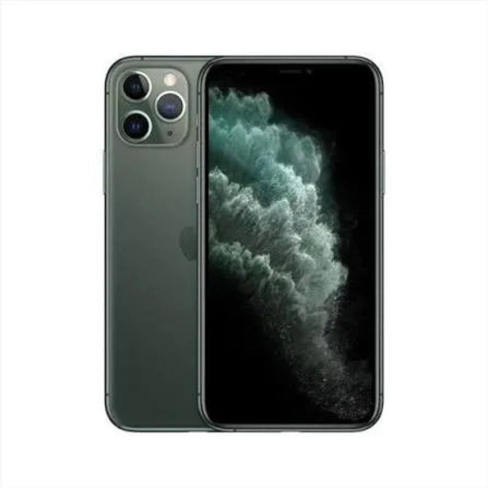 iPhone 11 Pro semi nuevo color verde medianoche, vista frontal – Nixblix Peru #Color_Verde Medianoche