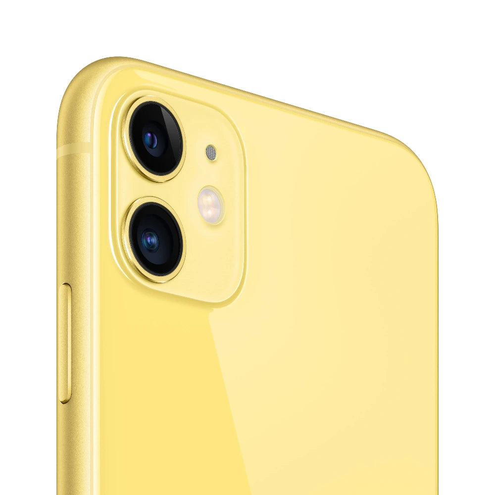 iPhone 11 semi nuevo color amarillo, vista camara trasera – Nixblix Peru #Color_Amarillo