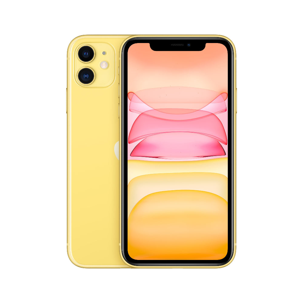 iPhone 11 semi nuevo color amarillo, vista frontal – Nixblix Peru #Color_Amarillo