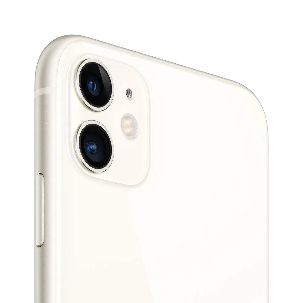 iPhone 11 semi nuevo color blanco, vista cámara trasera – Nixblix Peru #Color_Blanco