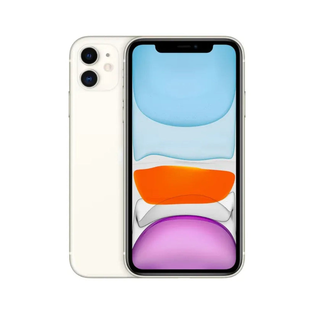 iPhone 11 semi nuevo color blanco, vista frontal – Nixblix Peru #Color_Blanco