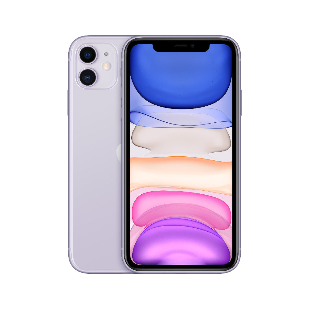 iPhone 11 semi nuevo color púrpura, vista frontal – Nixblix Peru #Color_Púrpura