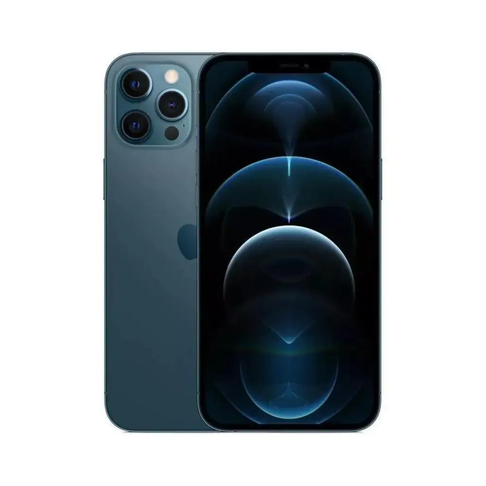 iPhone 12 Pro semi nuevo color azul pacífico vista frontal – Nixblix Peru #Color_Azul Pacífico