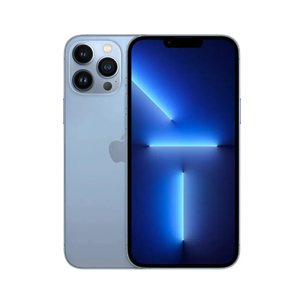 iPhone 13 Pro Max semi nuevo color azul sierra, vista frontal – Nixblix Peru #Color_Azul Sierra