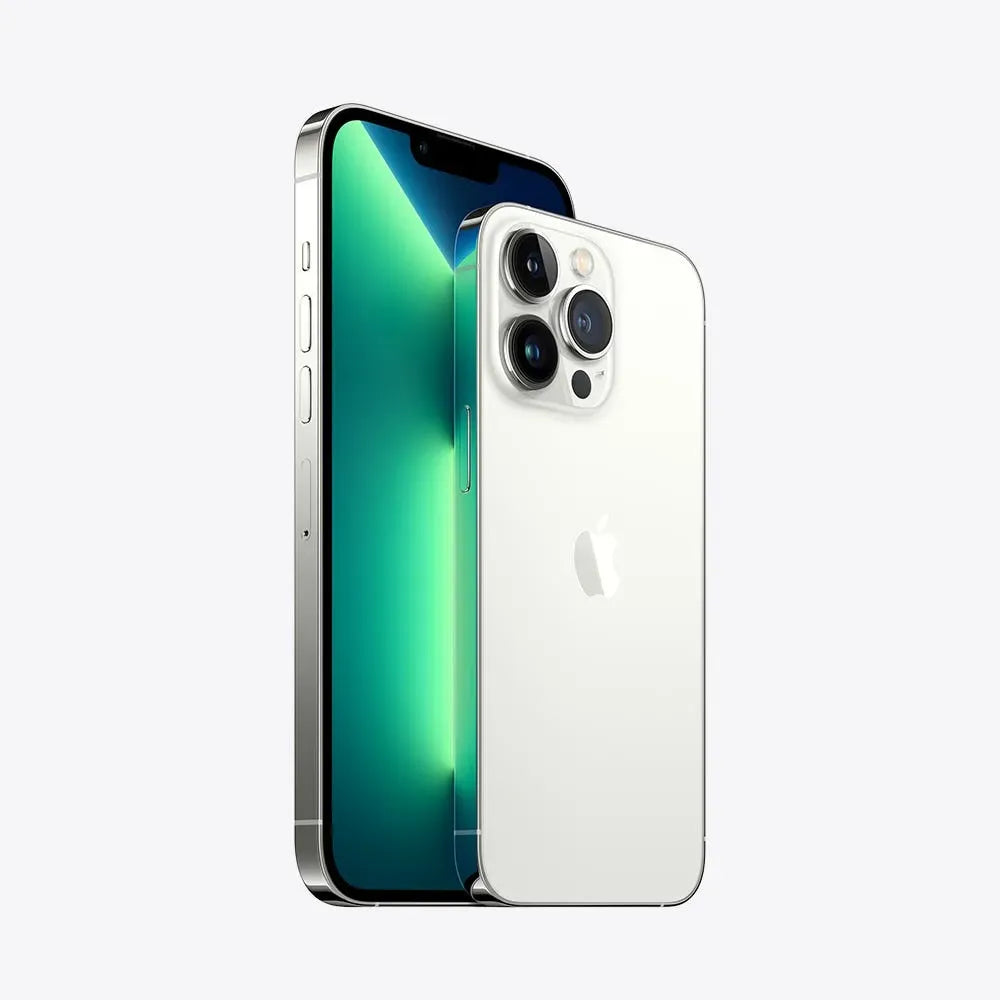 iPhone 13 Pro Max semi nuevo color plata, vista lateral – Nixblix Peru #Color_Plata