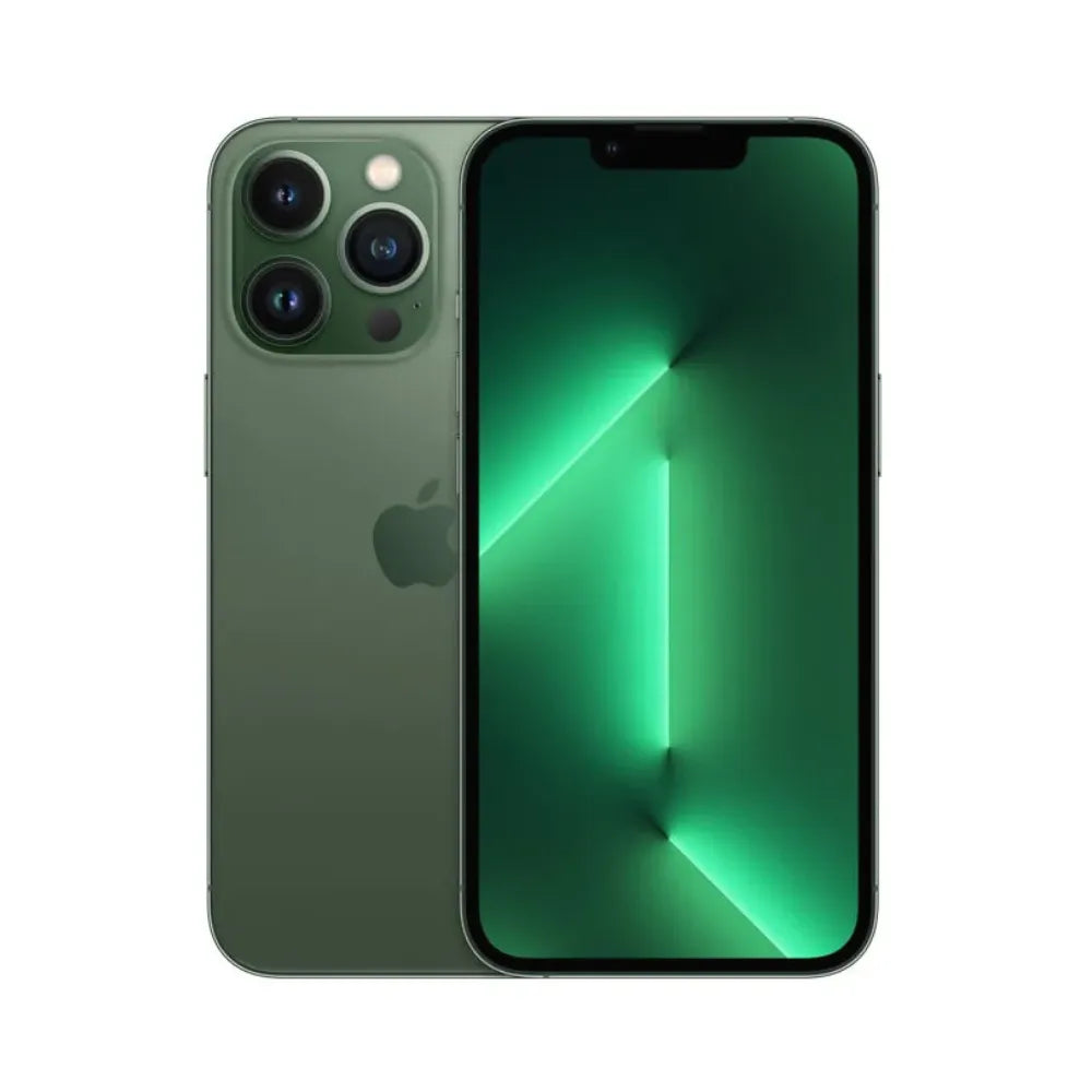iPhone 13 Pro Max semi nuevo color verde alpino, vista frontal – Nixblix Peru #Color_Verde Alpino