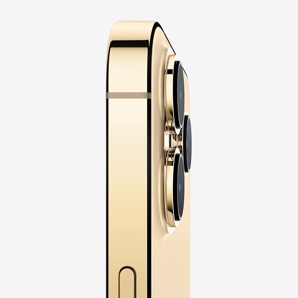 iPhone 13 Pro semi nuevo color Oro, vista cámara lateral – Nixblix Peru #Color_Oro