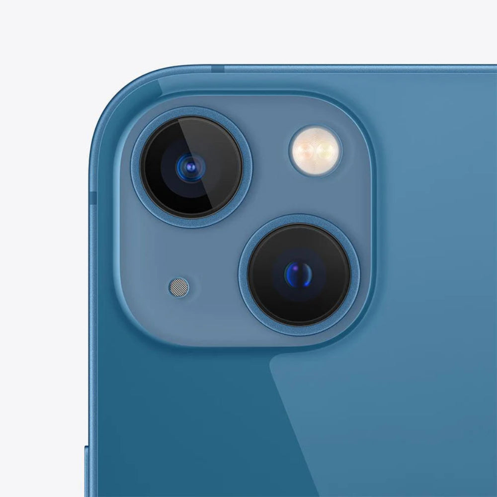 iPhone 13 semi nuevo color azul, vista cámara trasera – Nixblix Peru #Color_Azul